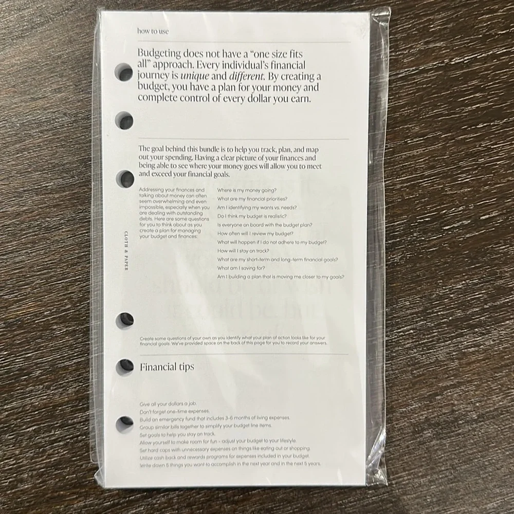 Cloth & Paper Inserts - Picture 9 of 10